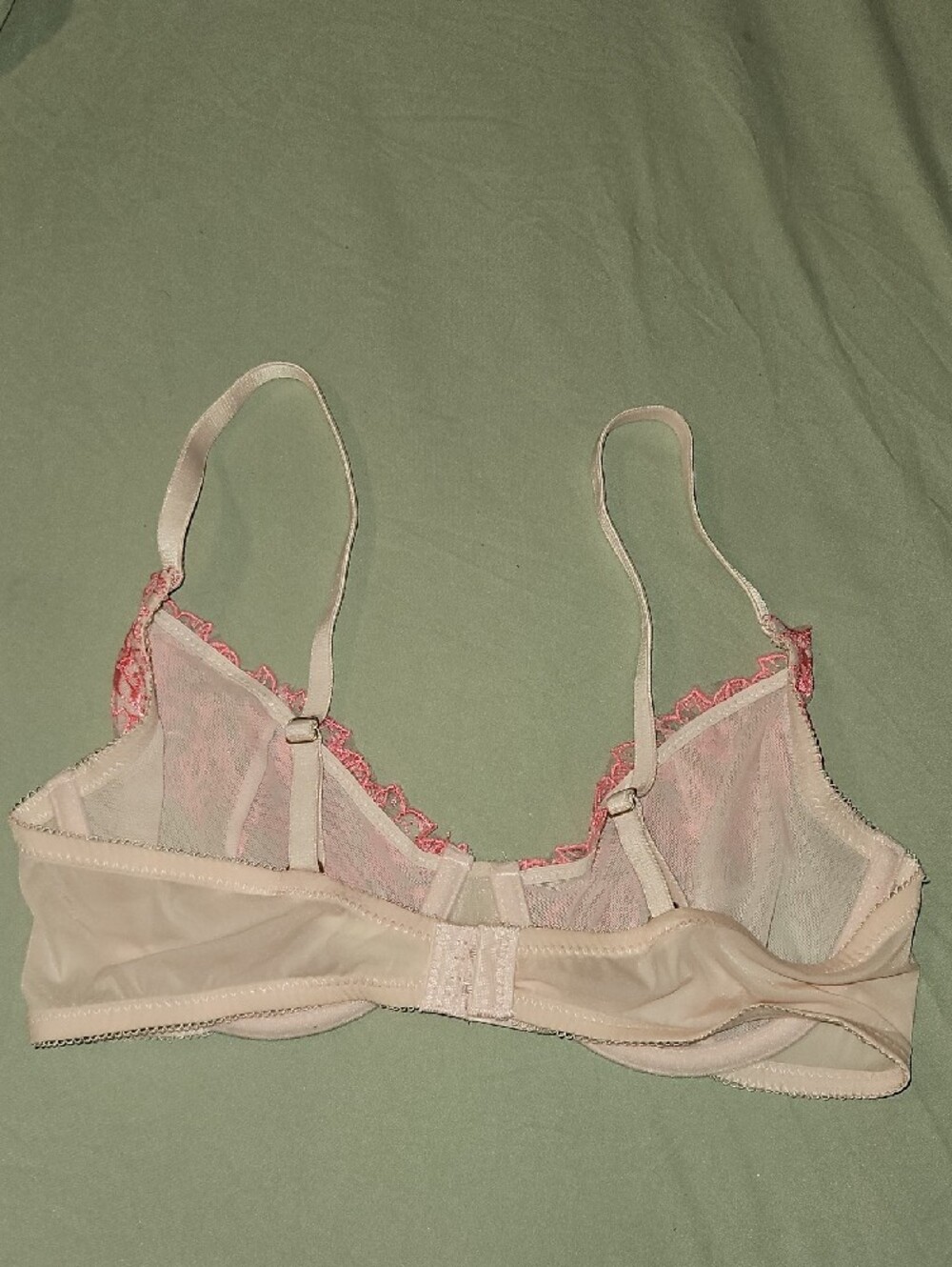 Jessica Simpson Sheer Lace Underwire Bra - Pink Embroidery - Picture 4 of 4